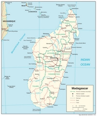 carte routière Madagascar route piste