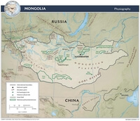 Carte Mongolie montagne sommet parc