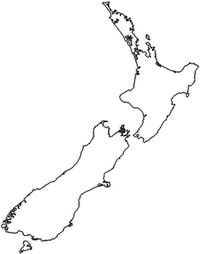 carte Nouvelle-Zélande vierge