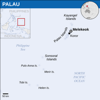 Carte simple Palaos localisation