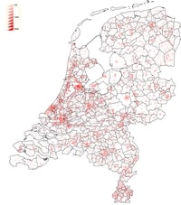carte Pays-Bas densité de population