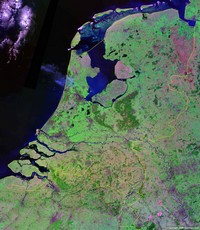 carte Pays-Bas photo satellite