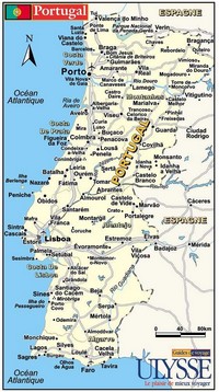 carte Portugal villes villages aéroports rivières