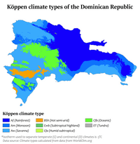 carte climat République Dominicaine