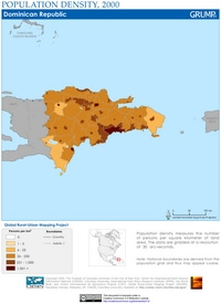 carte population République Dominicaine