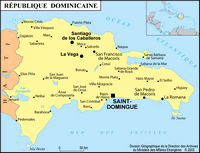 carte République Dominicaine simple