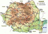 Carte routière Roumanie routes