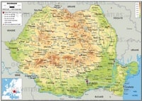 carte Roumanie villes relief altitude routes
