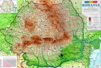 Carte Roumanie relief altitude