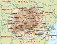 carte Roumanie villes aéroports ports routes sites historiques
