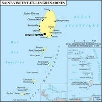 carte Saint-Vincent-et-les-Grenadines simple