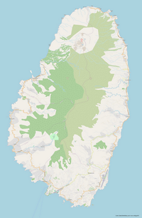grande carte Saint-Vincent-et-les-Grenadines ville route sommet