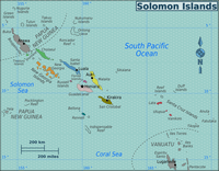 carte îles Salomon capitale ville récif