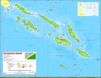 carte îles Salomon relief altitude aéroport