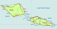 grande carte îles Samoa