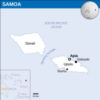 carte Samoa capitale ville