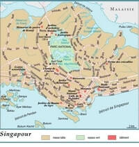 Carte centre Singapour parc national