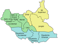 carte Soudan du Sud région