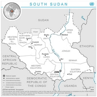 carte Soudan du Sud simple