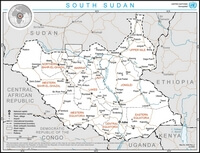 carte Soudan du Sud ville village route
