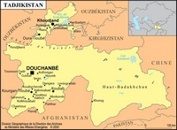 Carte Tadjikistan simple