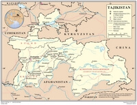 Grande carte Tadjikistan ville route
