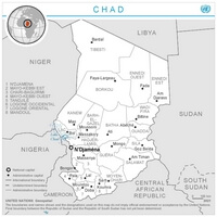 carte Tchad simple région