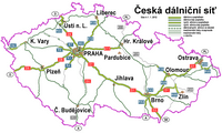 carte Tchéquie autoroutes