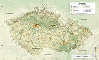 grande carte Tchéquie ville village route