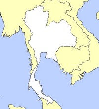 carte Thaïlande vierge