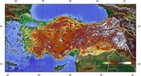 carte Turquie altitude