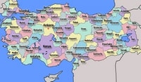 carte Turquie régions capitale