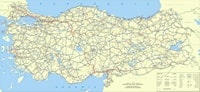 Carte routière Turquie provinces
