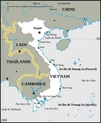 carte Vietnam villes capitale Hanoï îles