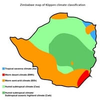 carte Zimbabwe climat