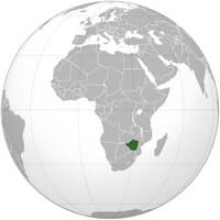 carte localisation Zimbabwe Afrique