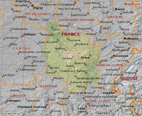 carte Bourgogne villes
