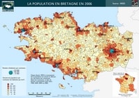 carte Bretagne densité de population en 2006