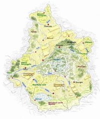 carte Centre forêts et les milieux naturels