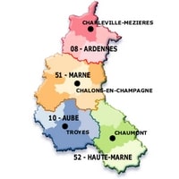 carte Champagne-Ardenne départements