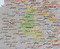 carte Champagne-Ardenne villes aux alentours