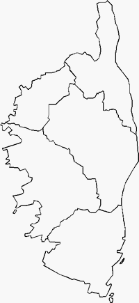 carte Corse blanche administrative