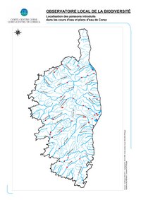 carte Corse rivières cours eau