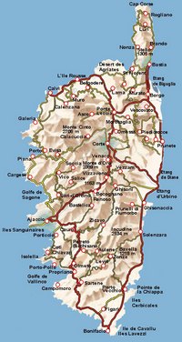 carte Corse routes
