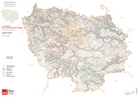 carte Île-de-France relief et les courbes de niveau