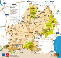 carte Midi-Pyrénées informations touristiques et des produits locaux