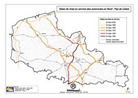 carte Nord-Pas-de-Calais autoroutes