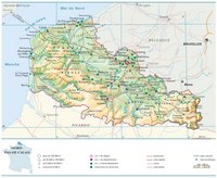 carte Nord-Pas-de-Calais villes routes autoroutes parcs naturels