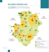 carte Poitou-Charentes urbanisation et le nombre d'habitant
