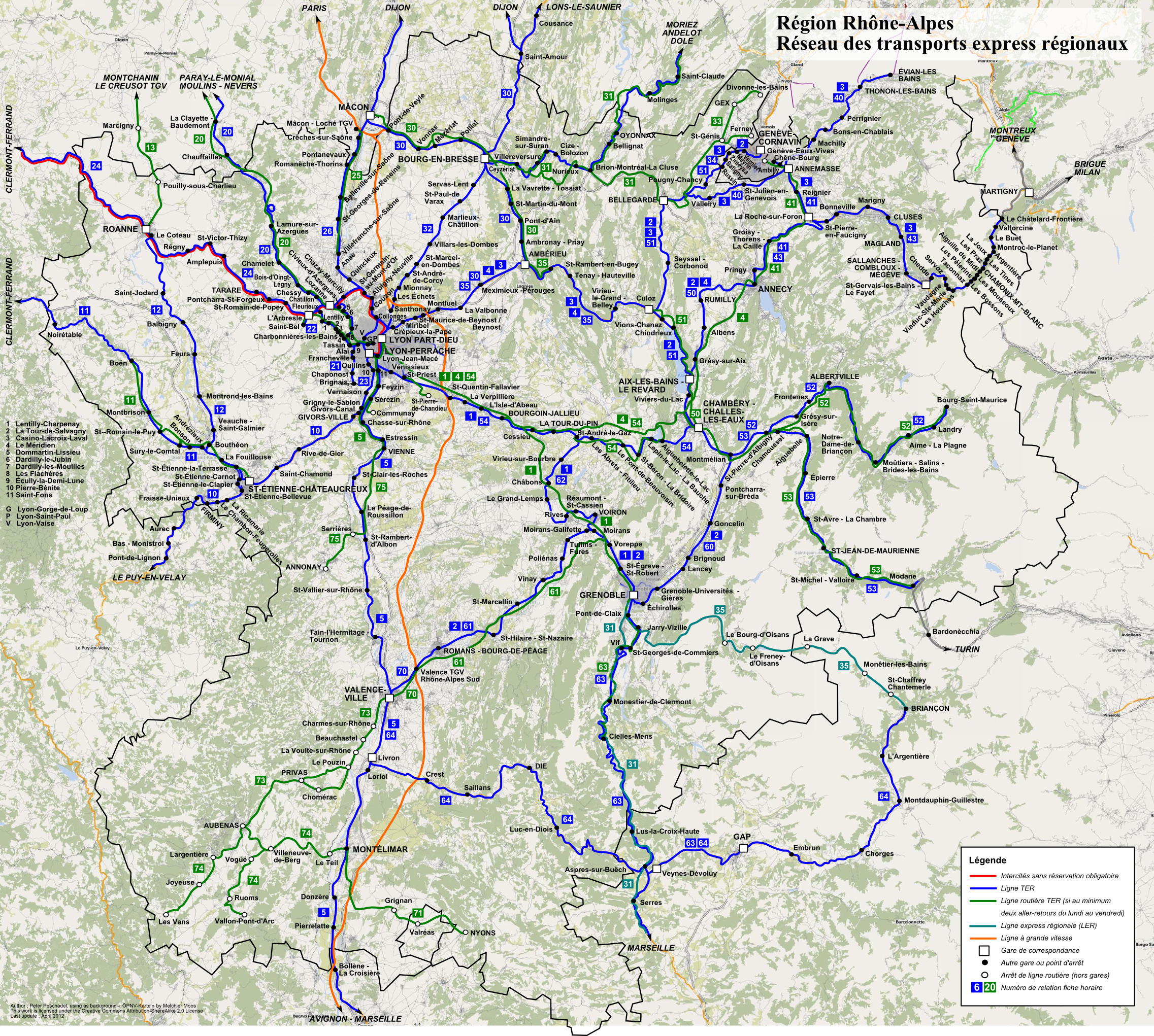 carte rhone alpes